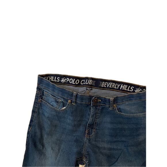Beverly Hills Polo Club Straight Blue Jeans 36x32 - Picture 3 of 5